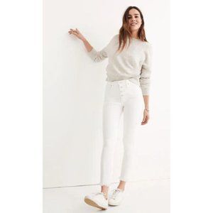Madewell 10” High Rise White Skinny Crop Jean